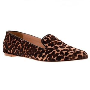 J Crew Darby Leopard print calf hair loafers
